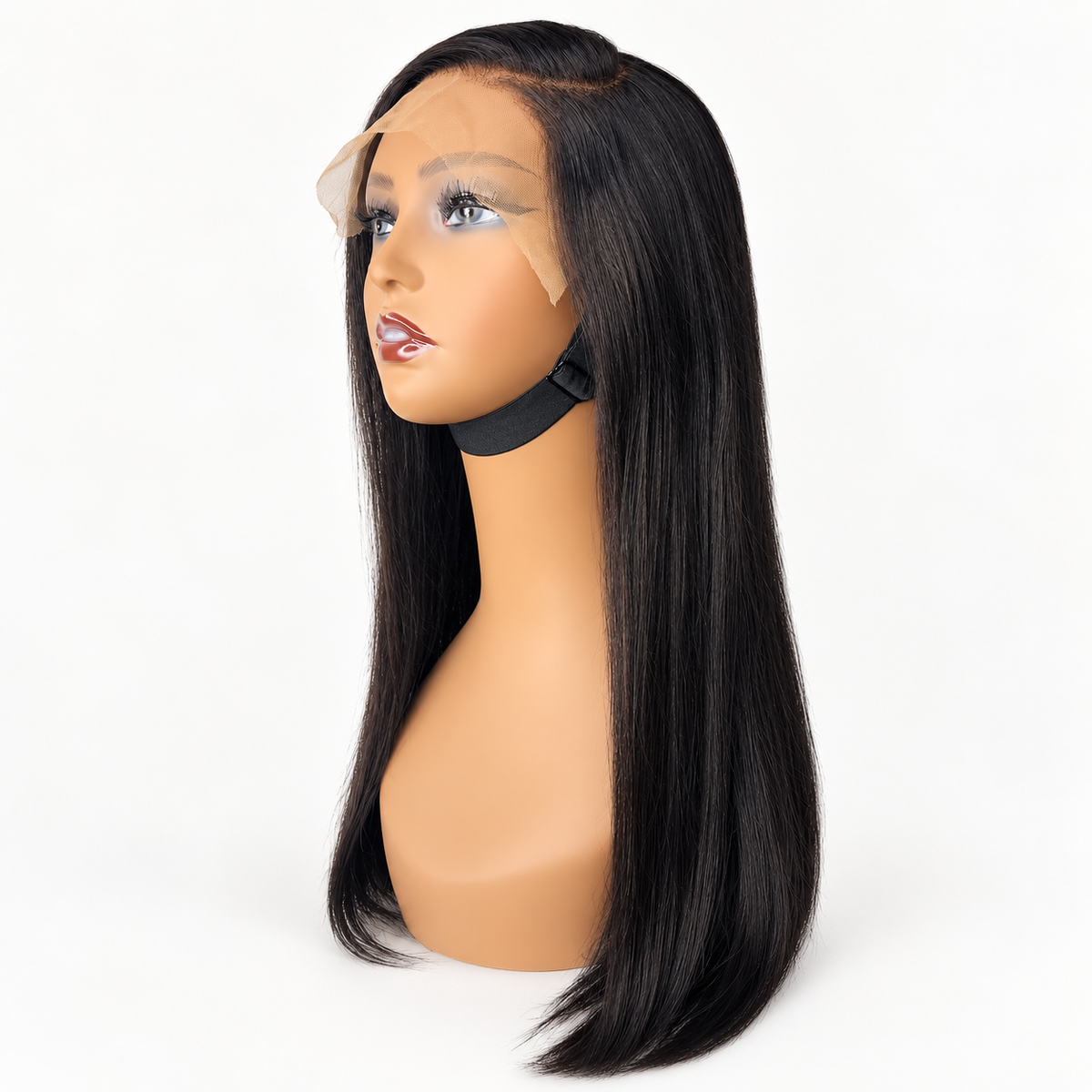 20" 7*5 Bone Straight Wig Black