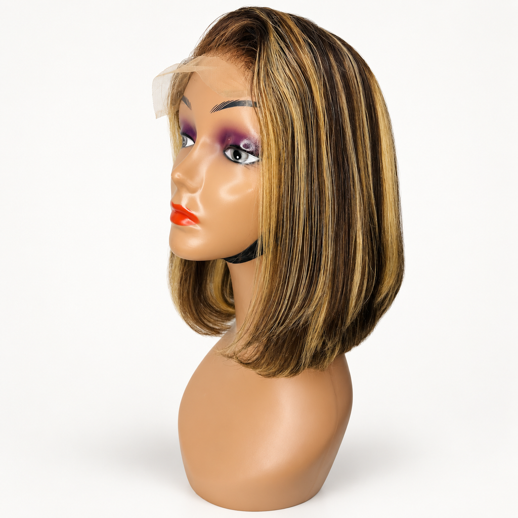 14" 5*5 Layer Bounce Wig Chocolate Brown