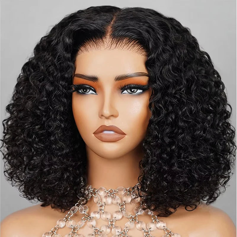 Deep Wave Bob HD Lace Wig Natural Black 13x4 & 4x4