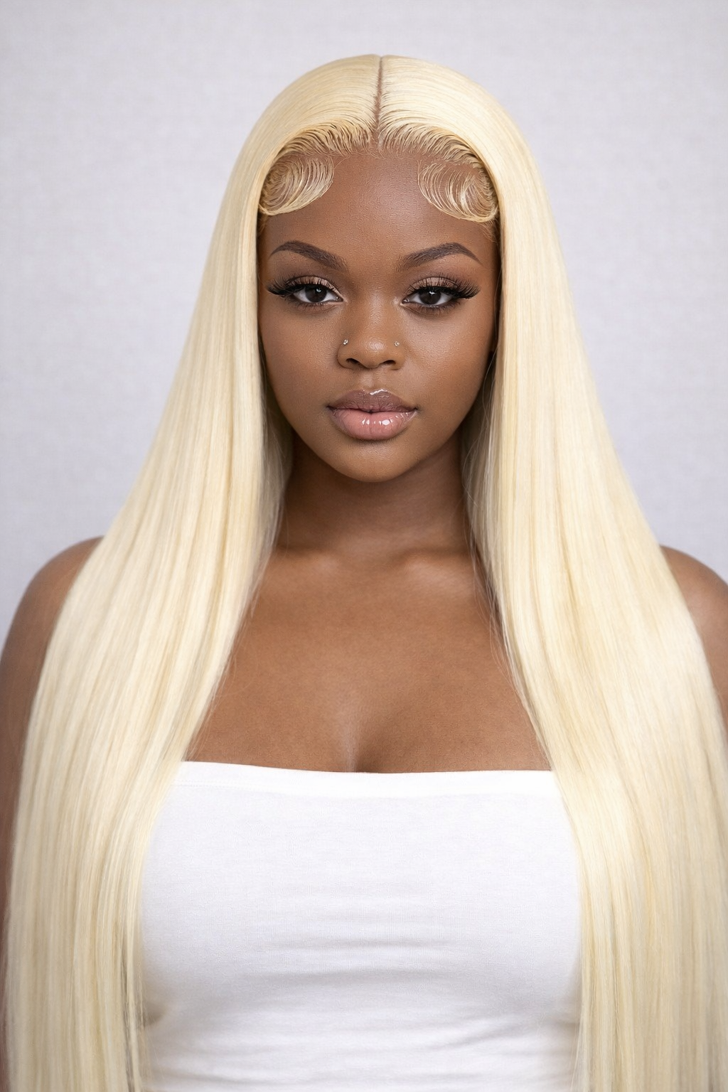 613 Blonde HD Straight Lace Front Wig - Remy Human Hair 16"-30"