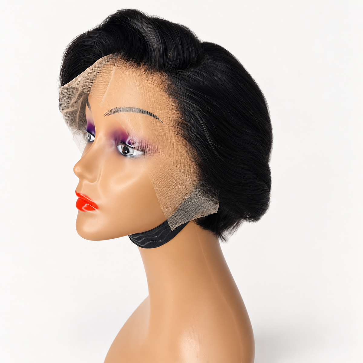 8" 13*4 Pixie Wig Black