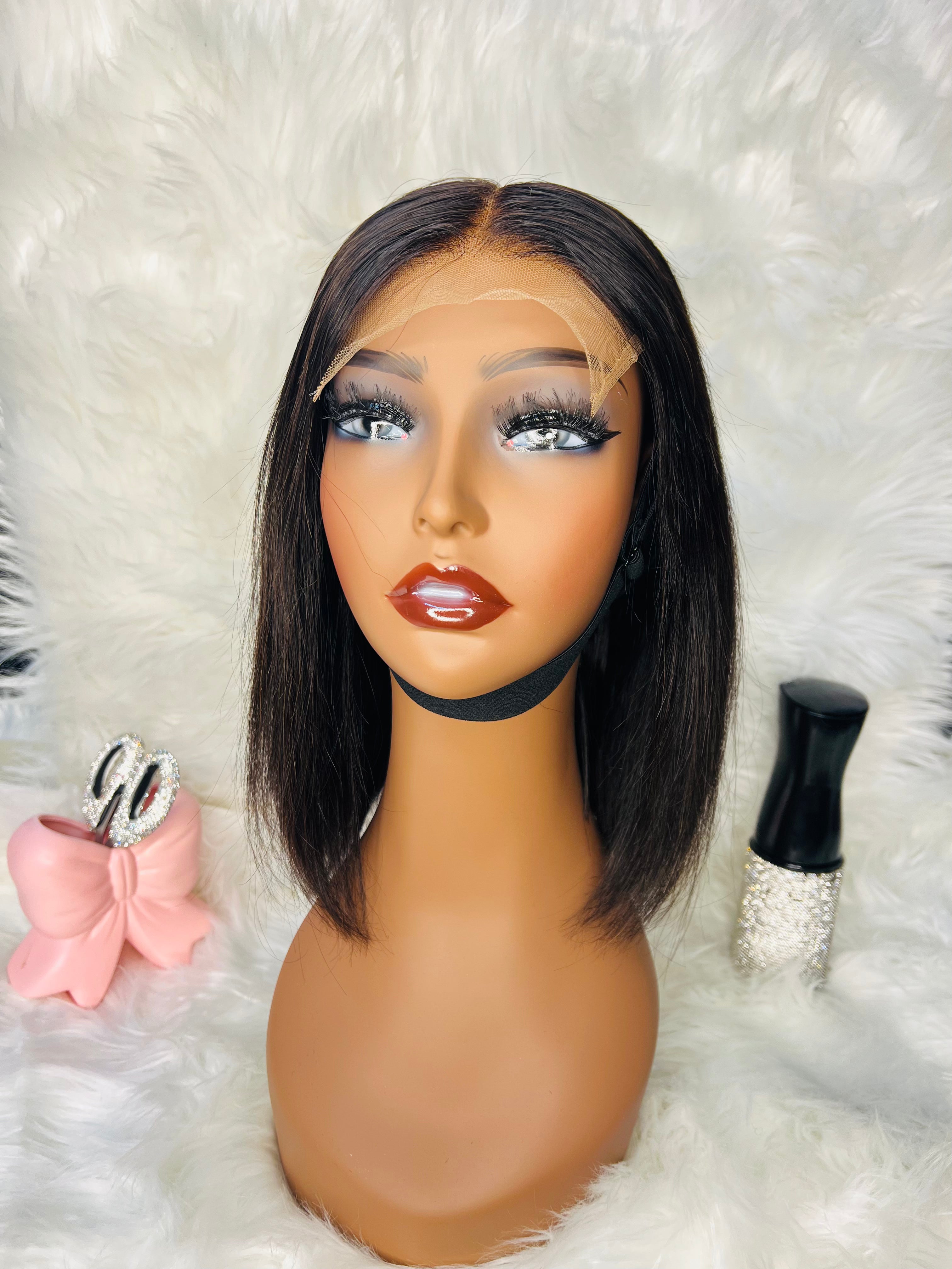 10" 5*5 Bob Wig Black