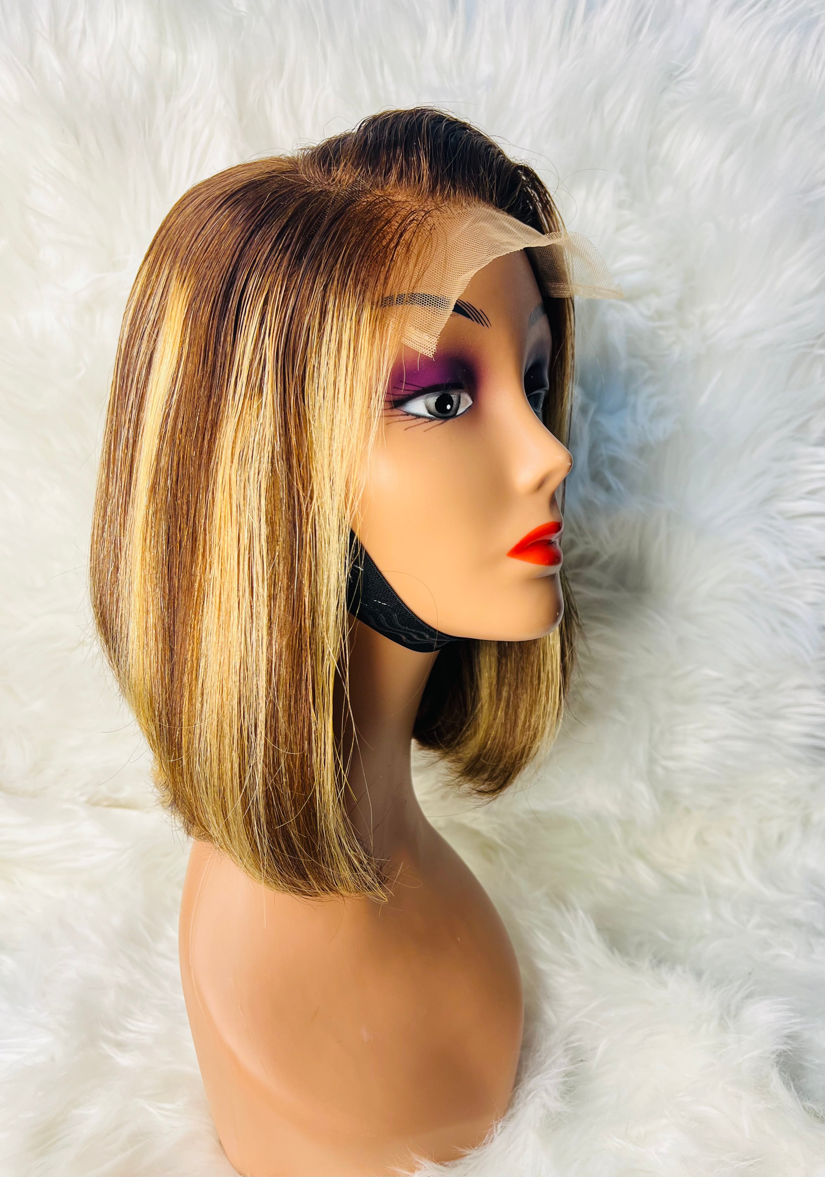 14" 5*5 Layer Bounce Wig Chocolate Brown