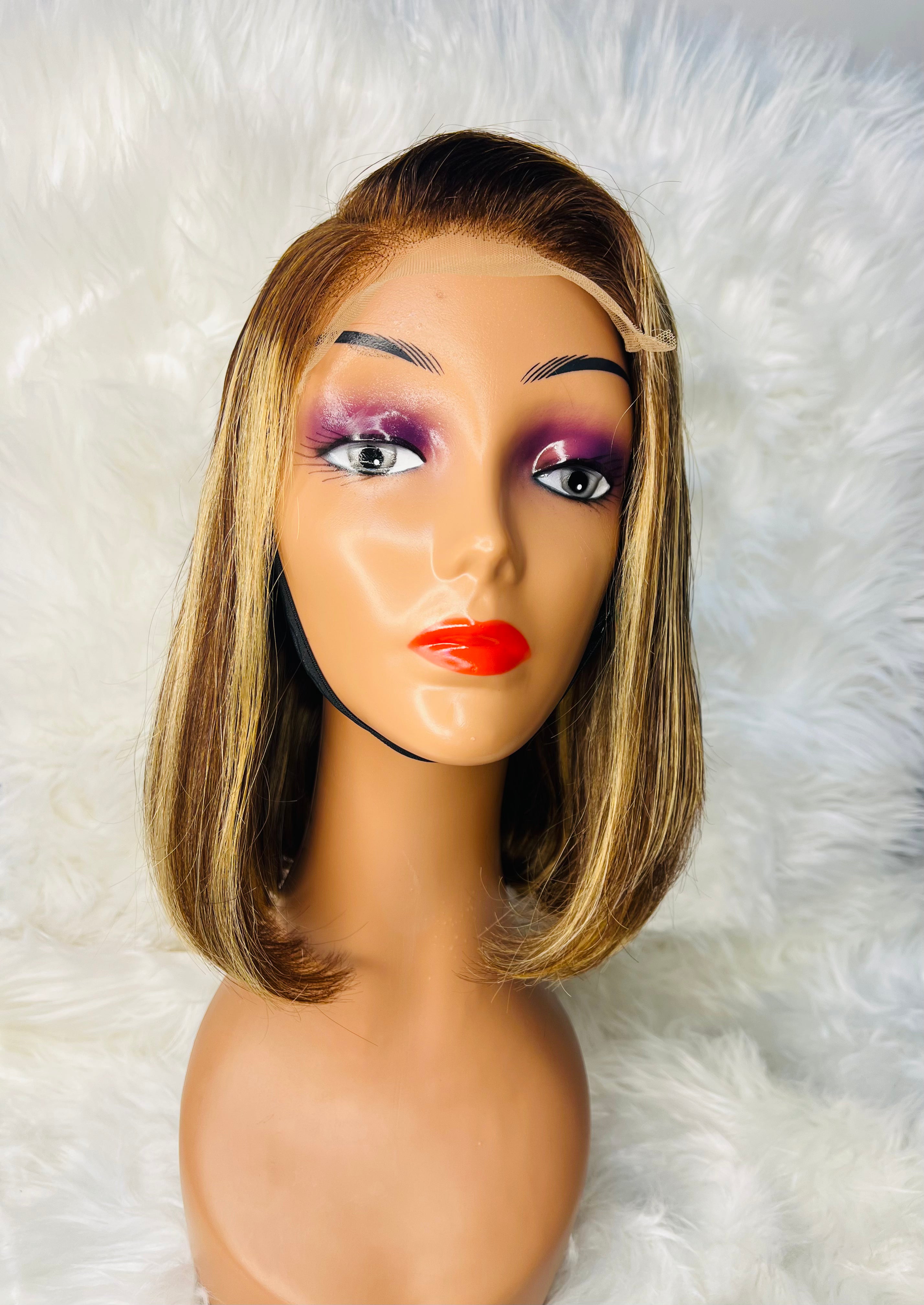 14" 5*5 Layer Bounce Wig Chocolate Brown