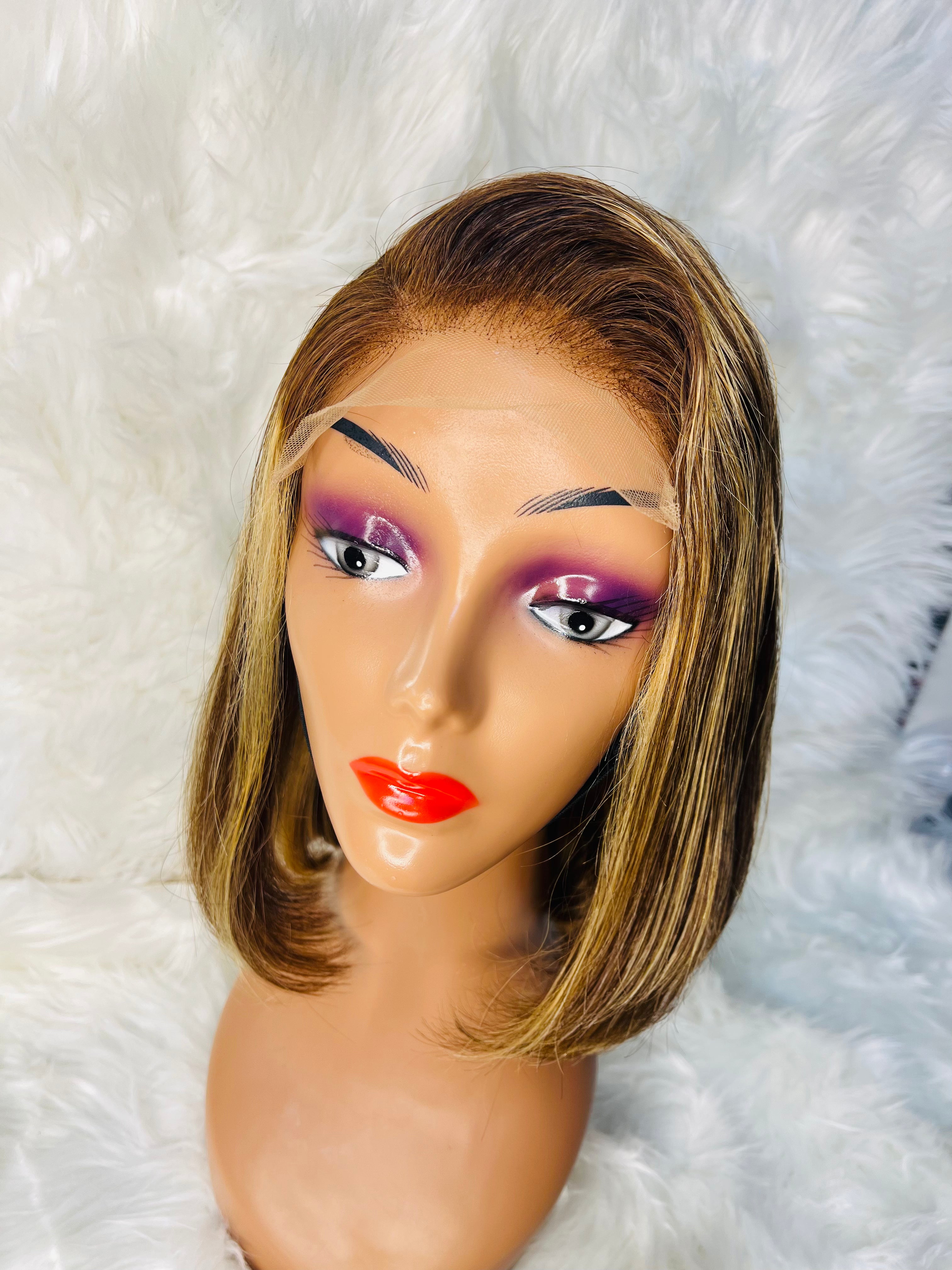 14" 5*5 Layer Bounce Wig Chocolate Brown
