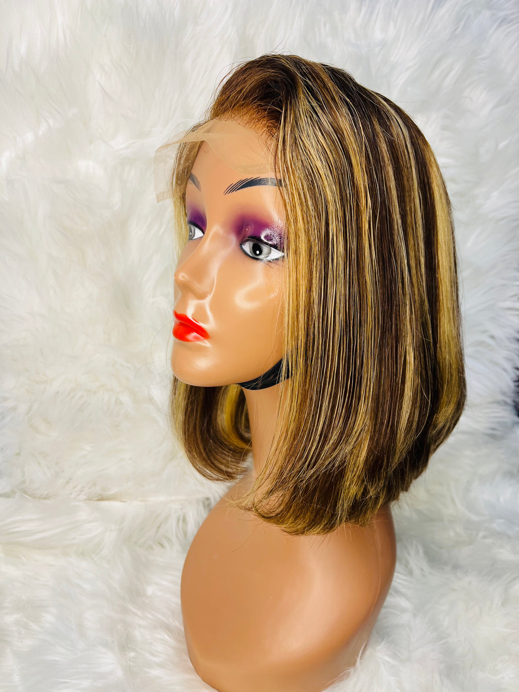 14" 5*5 Layer Bounce Wig Chocolate Brown
