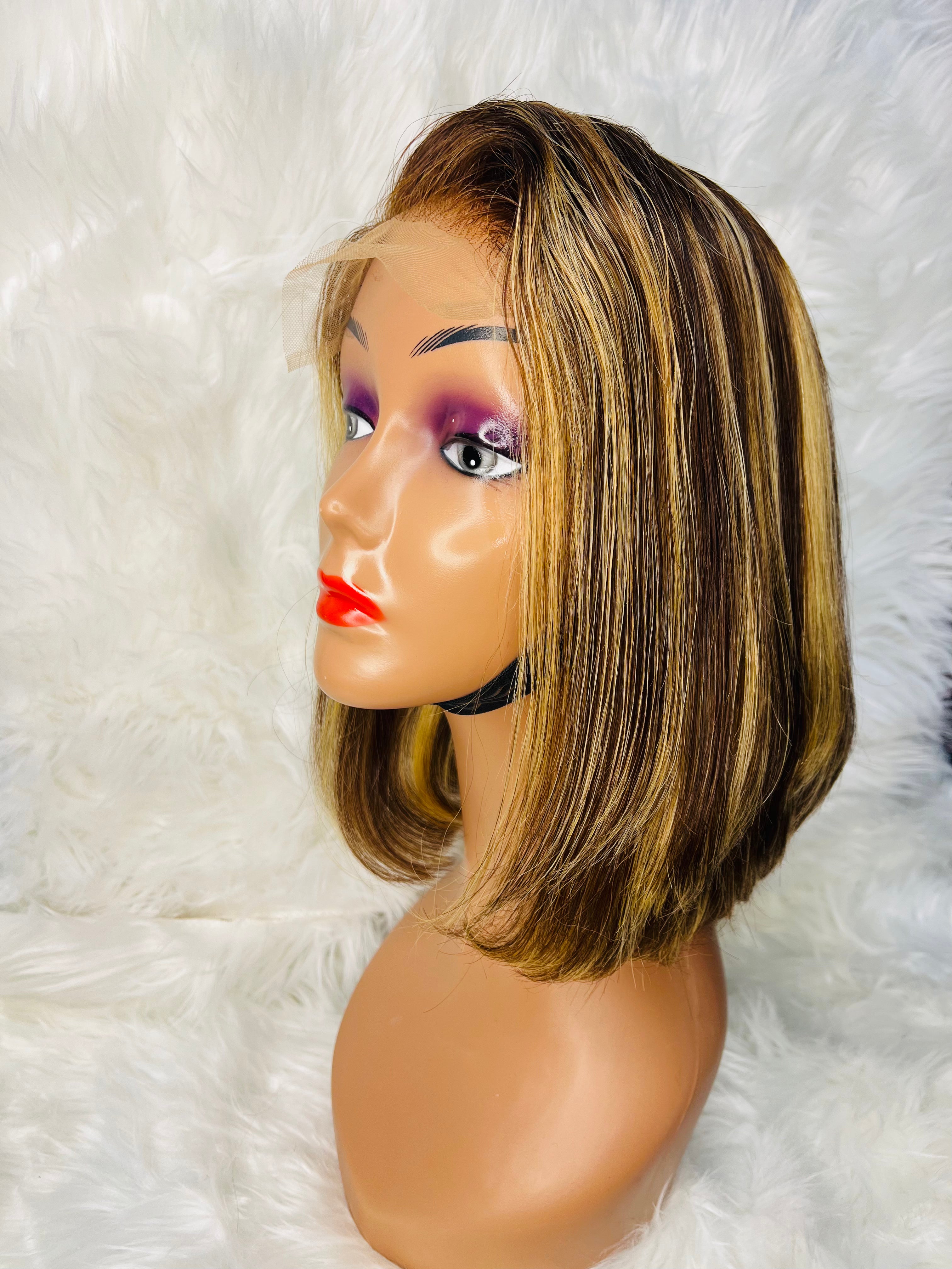 14" 5*5 Layer Bounce Wig Chocolate Brown