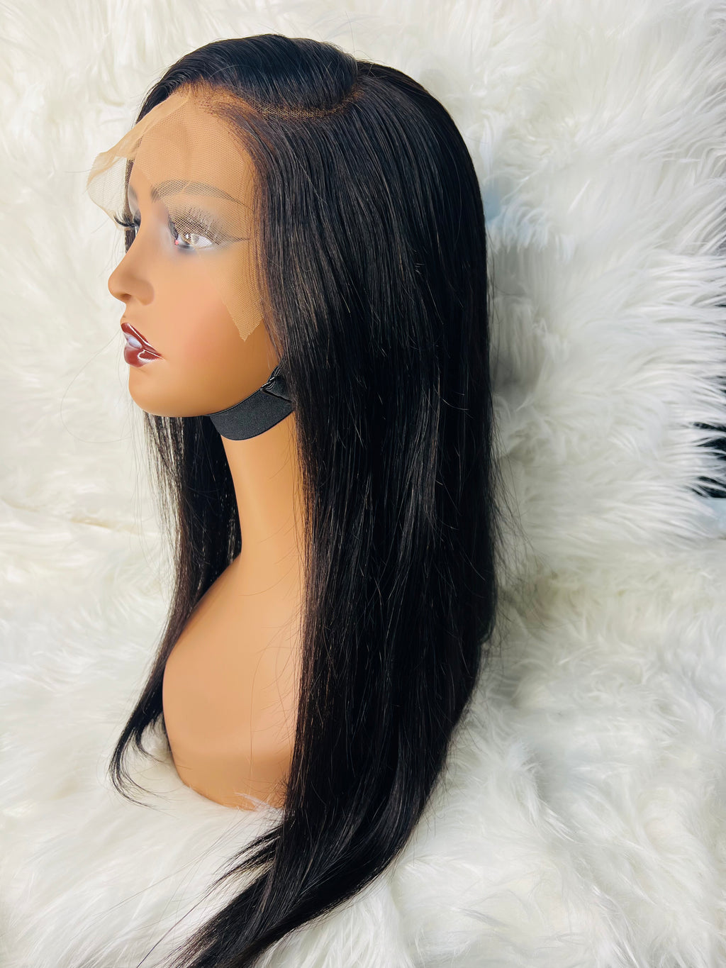 20" 7*5 Bone Straight Wig Black