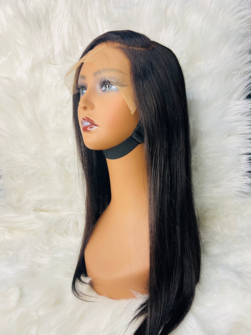 20" 7*5 Bone Straight Wig Black