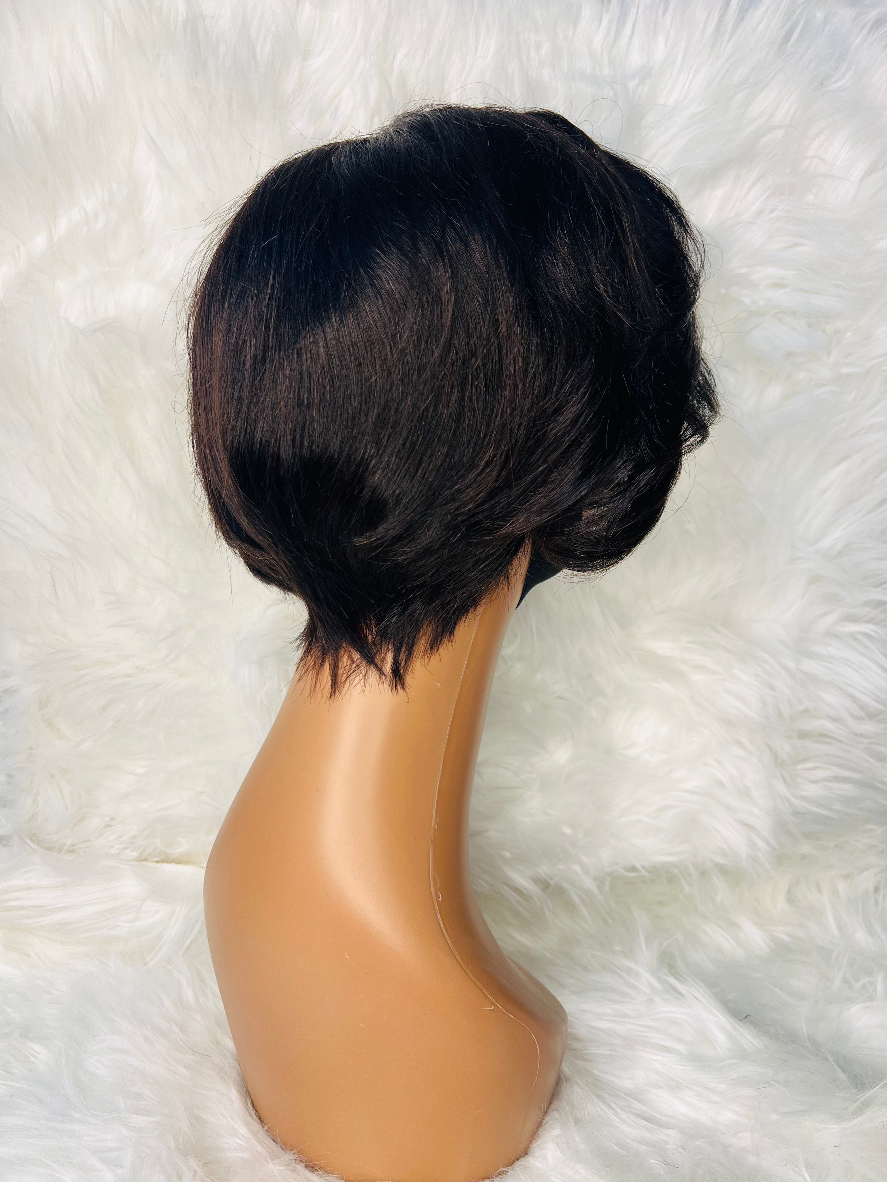 8" 13*4 Pixie Wig Black