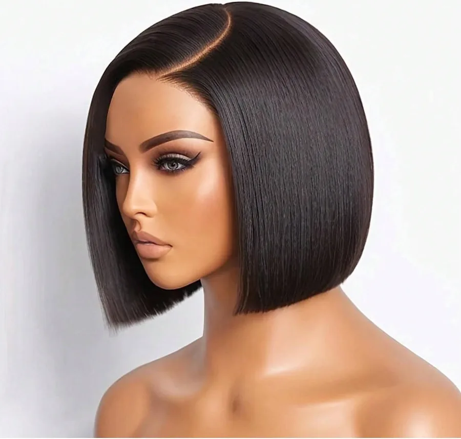 Straight Short Bob 13x4 & 4x4HD Lace Front Wig - Remy Human Hair 8"-16"