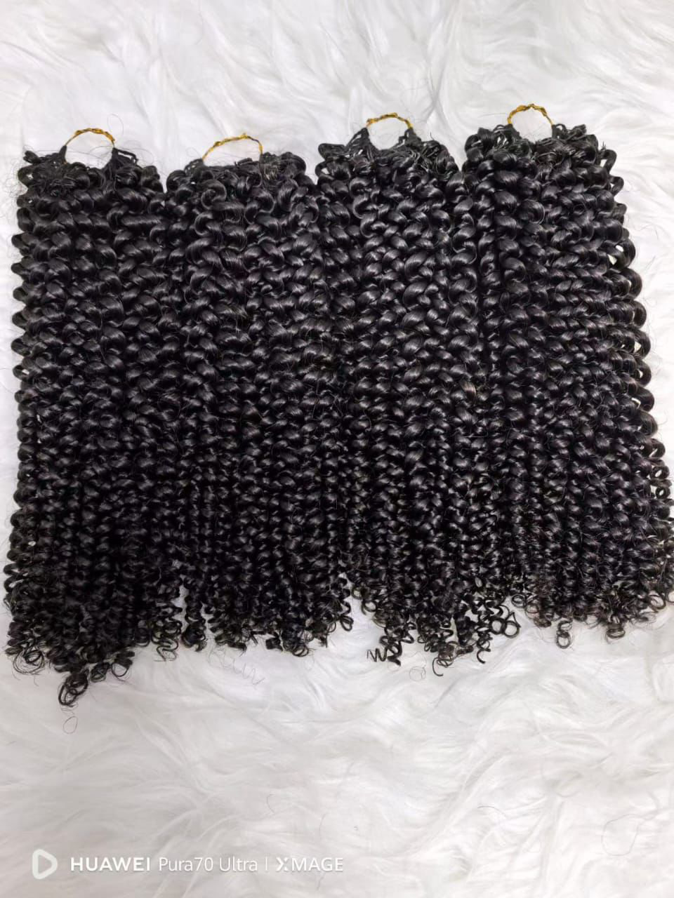 22" Crotchet Hair Burmese Curl Black