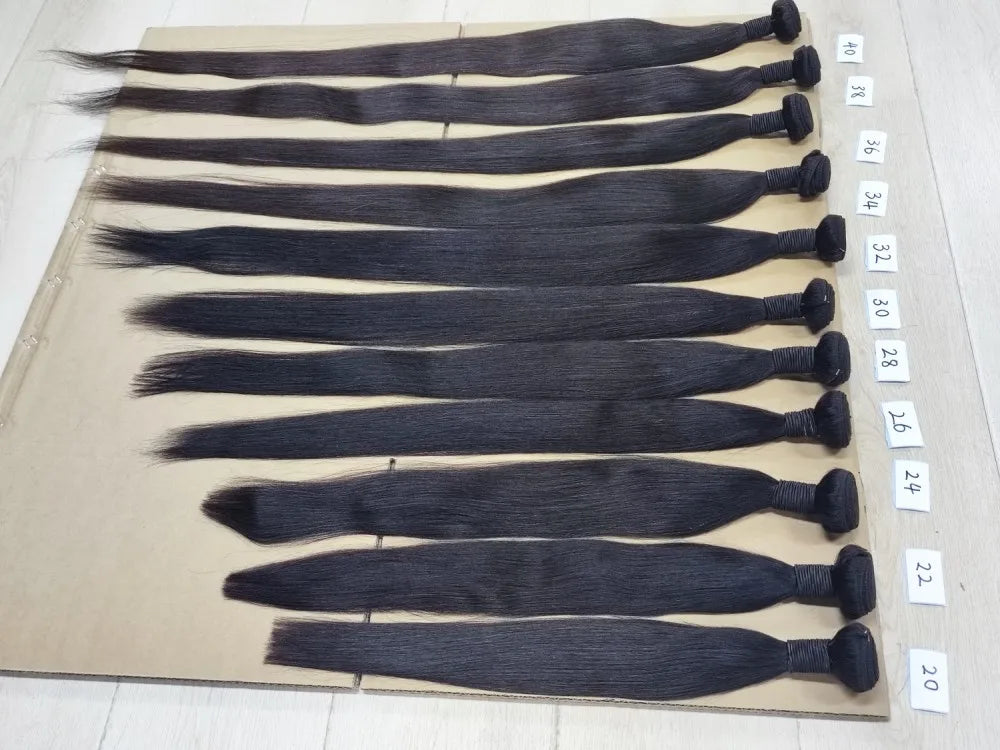 Brazilian Straight Human Hair Bundles – 10A Remy Double Drawn