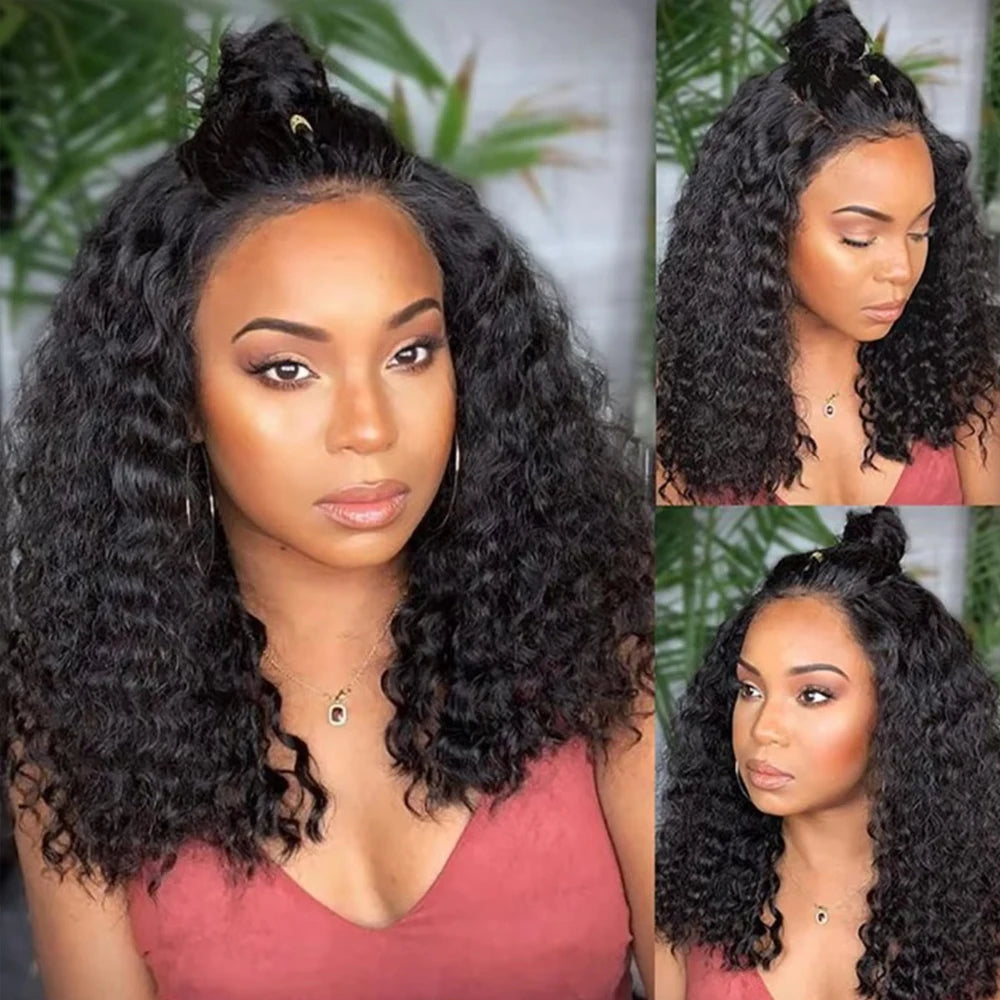 Deep Wave Bob HD Lace Wig Natural Black 13x4 & 4x4