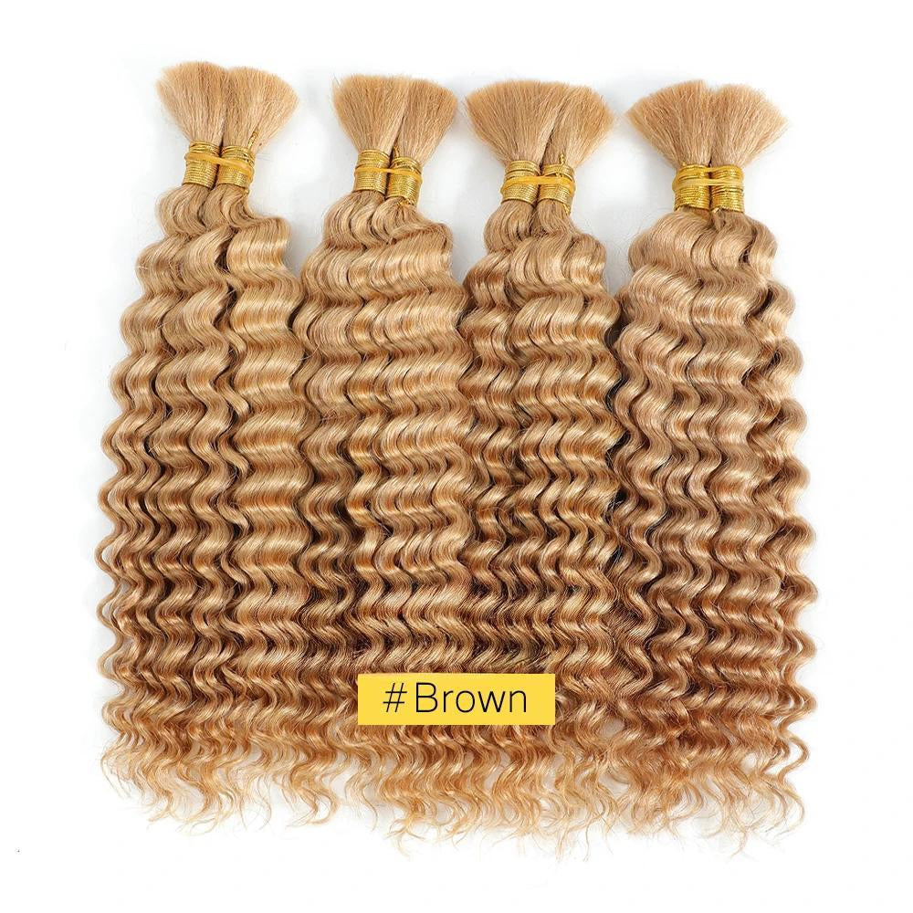 Deep Wave Braiding Hair Boho Style, Human Hair 2 Bundle