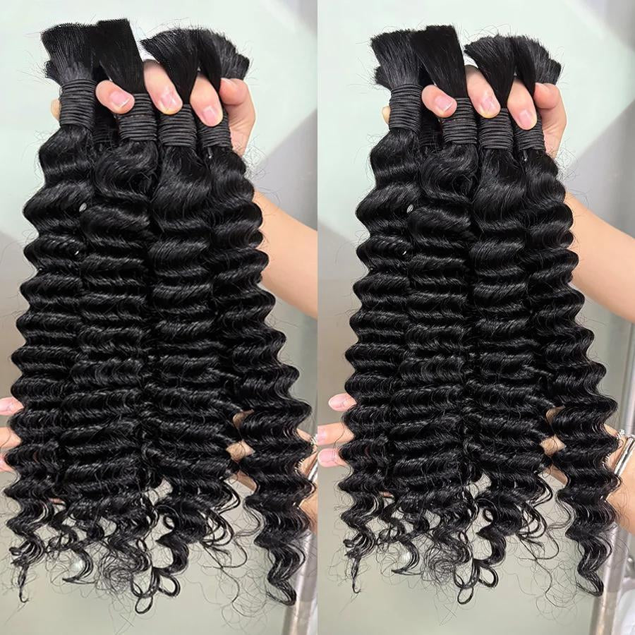 Deep Wave Brazilian Human Hair Braids (100% Human Hair)