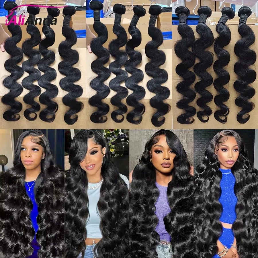 Brazilian Body Wave Human Hair Bundles with HD Lace Closure