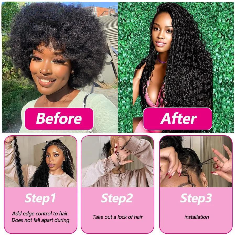 Deep Wave Brazilian Human Hair Braids (100% Human Hair)