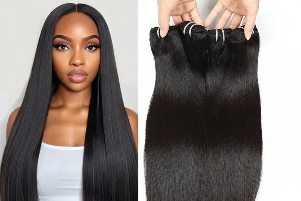 Premium 3 Bundle 15A Raw Vietnamese Straight Hair Bundles - Double Drawn Human Hair