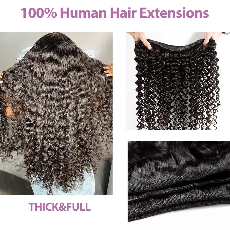 3 Bundle Premium Water Wave Human Hair Bundles 100%