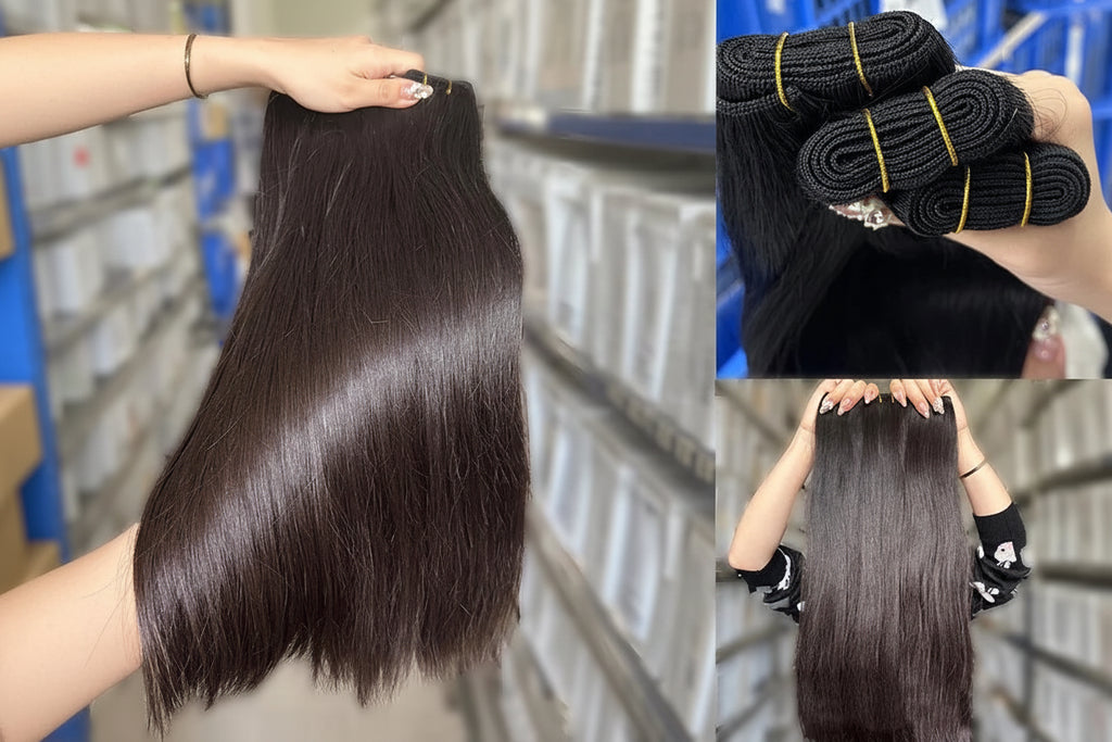 Premium 3 Bundle 15A Raw Vietnamese Straight Hair Bundles - Double Drawn Human Hair