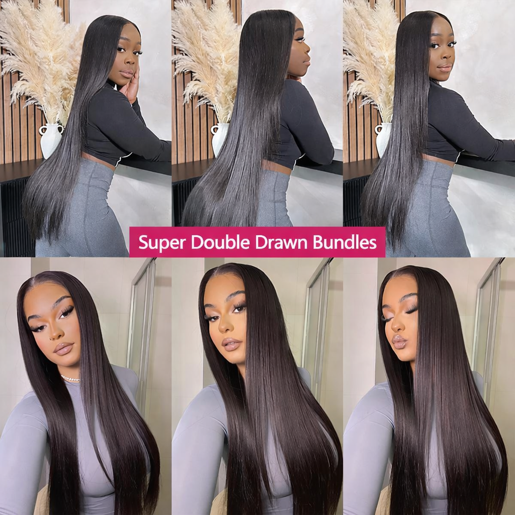 Premium 3 Bundle 15A Raw Vietnamese Straight Hair Bundles - Double Drawn Human Hair