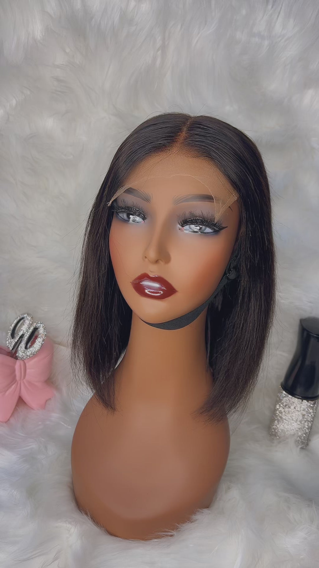 10" 5*5 Bob Wig Black