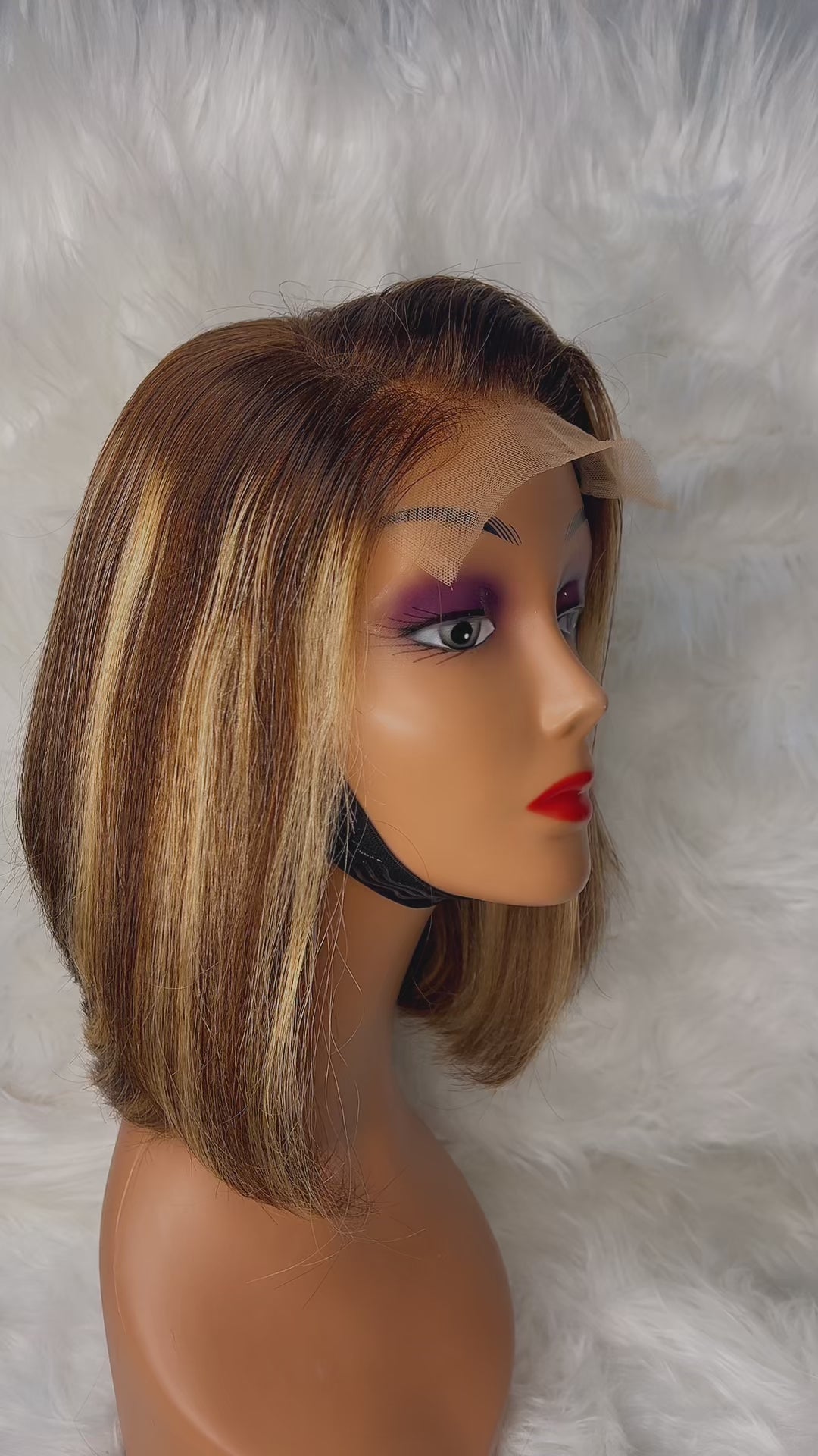 14" 5*5 Layer Bounce Wig Chocolate Brown